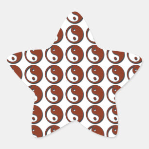 Pegatina En Forma De Estrella Yin Yang by Shirley Taylor
