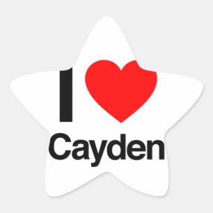 Pegatina En Forma De Estrella yo amo a cayden