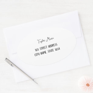 Pegatina en forma de Oval personalizado