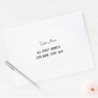 Pegatina en forma de Oval personalizado