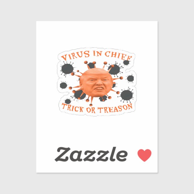 Pegatina En Jefe, Truco O Trato, Política Anti Halloween (Hoja)