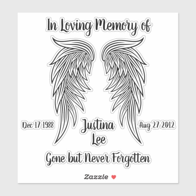 Pegatina En la memoria amorosa (Hoja)