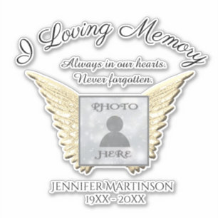 Pegatina En la memoria amorosa para siempre en nuestros cor