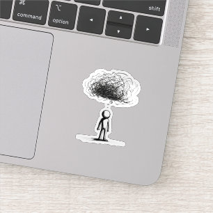 Pegatina En la nube de pensamiento