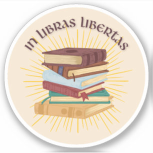 Pegatina En las bibliotecas libertas   En Libros, Buscar Li