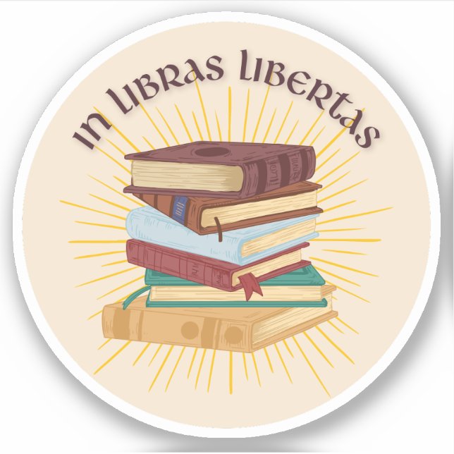 Pegatina En las bibliotecas libertas | En Libros, Buscar Li (Anverso)
