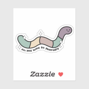 Pegatina En mi camino a la terapia divertido.
