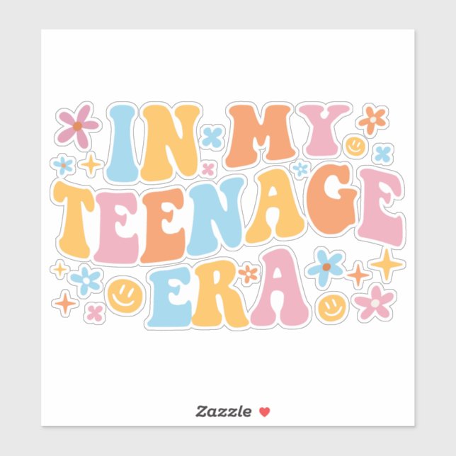 Pegatina En mi era adolescente I (Hoja)