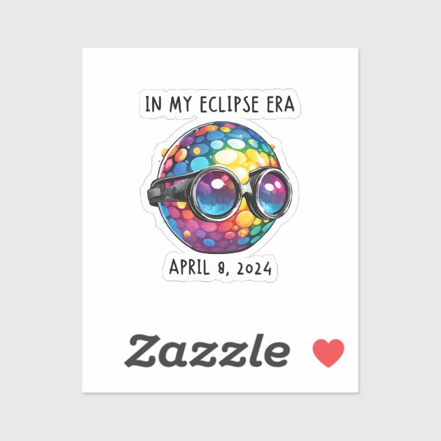 Pegatina En Mi Era De Eclipse Solar 2024 (Hoja)