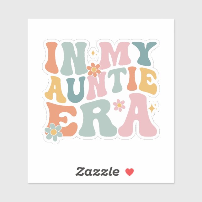 Pegatina En mi era de la tía (Hoja)