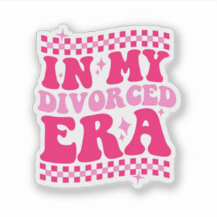 Pegatina En Mi Era Divorciada Retro Cuadro Rosa Mujer