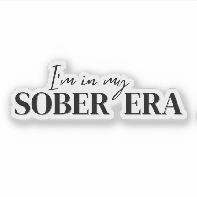 Pegatina En Mi Era Sobria (Anverso)
