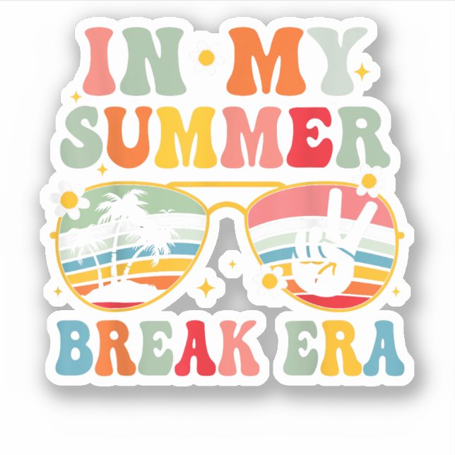 Pegatina En Mi Maestra En La Época De Las Vacaciones De Ver (Anverso)