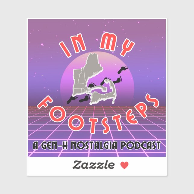 Pegatina En mis pasos Diseño Podcast Bumper Sticker 2025 (Hoja)