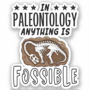 Pegatina En Paleontología, Cualquier Cosa Es Un Posible Pun