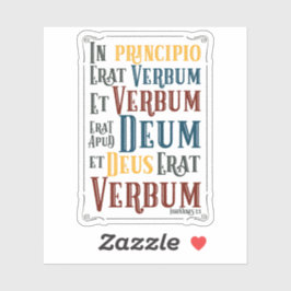 Pegatina En Principio Erat Verbum La Biblia Latina Verse