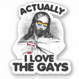 Pegatina En realidad amo a los gays