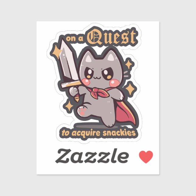 Pegatina En una búsqueda para adquirir snackies (Hoja)