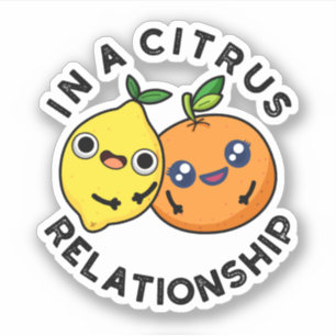 Pegatina En Una Relación Citrus Divertido Pun De Fruta