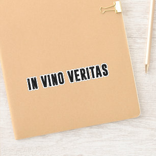Pegatina en vino veritas