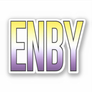 Pegatina ENBY no binario
