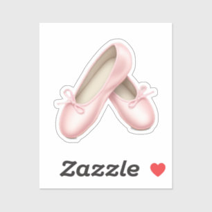 Pegatina Encantadora Emoji de ballet rosa