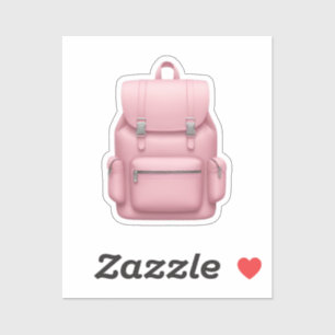 Pegatina Encantadora Emoji de mochila rosa
