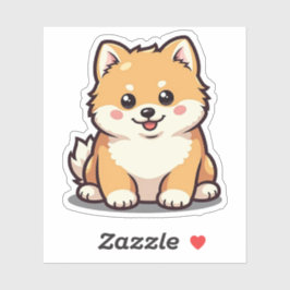 Pegatina Encantadora Pomerania, Bubbly Kawaii Cuteness, Sma