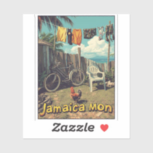 Pegatina encanto tropical de Jamaica