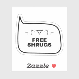 Pegatina ENCOGIMIENTOS DE HOMBROS GRATIS Kaomoji divertidos