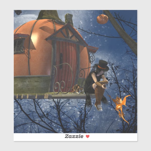 Pegatina Encuentro de creaciones de Halloween (Hoja)