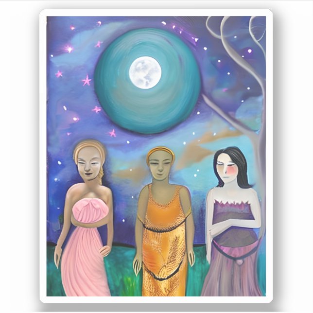Pegatina Energía de la Luna | Artesanía celeste (Anverso)