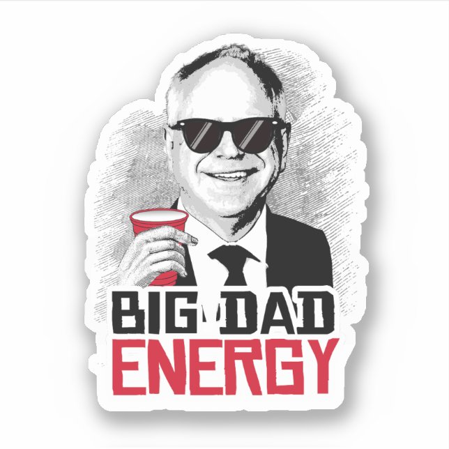 Pegatina Energía de papá grande (Anverso)