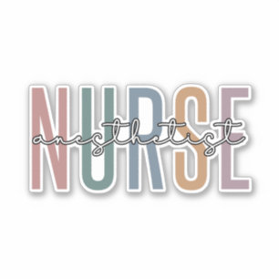 Pegatina Enfermera Anestesista CRNA Regalos para anestesió