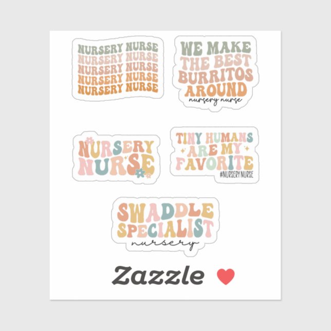 Pegatina Enfermera de enfermería, enfermera recién nacida,  (Hoja)