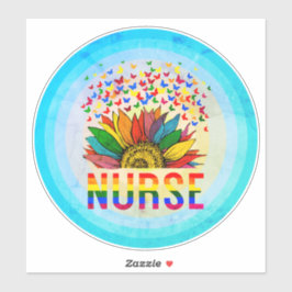 Pegatina Enfermera del Orgullo Gay