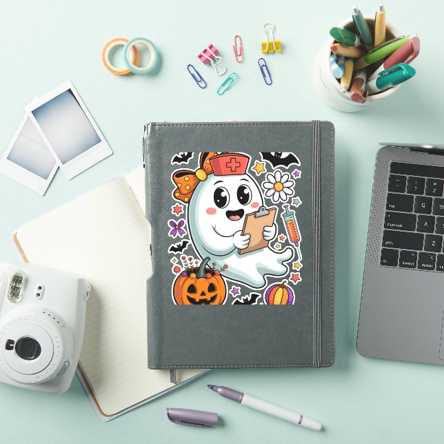Pegatina Enfermera fantasma del otoño (Funda para iPad)