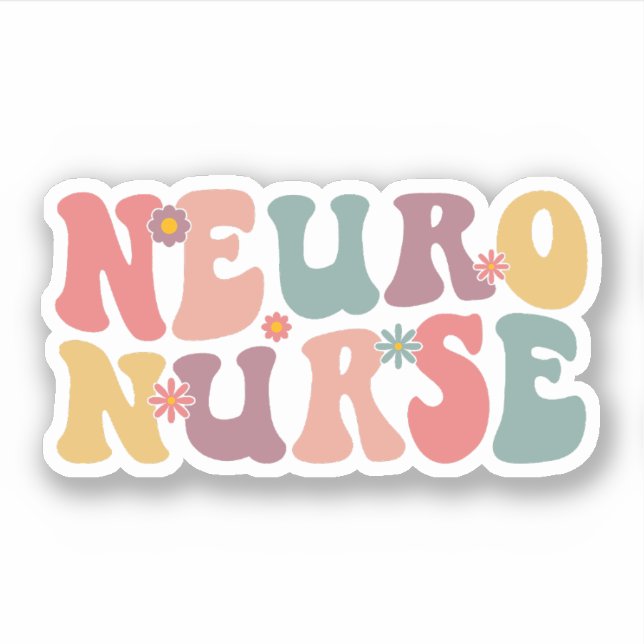 Pegatina Enfermera neuro, Enfermería neuro, regalo de enfer (Anverso)