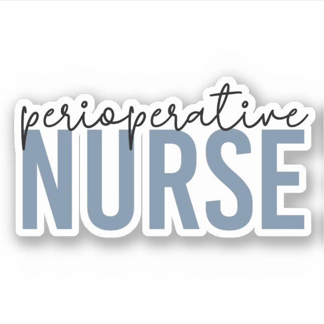 Pegatina Enfermera perioperatoria RN o enfermera (Anverso)