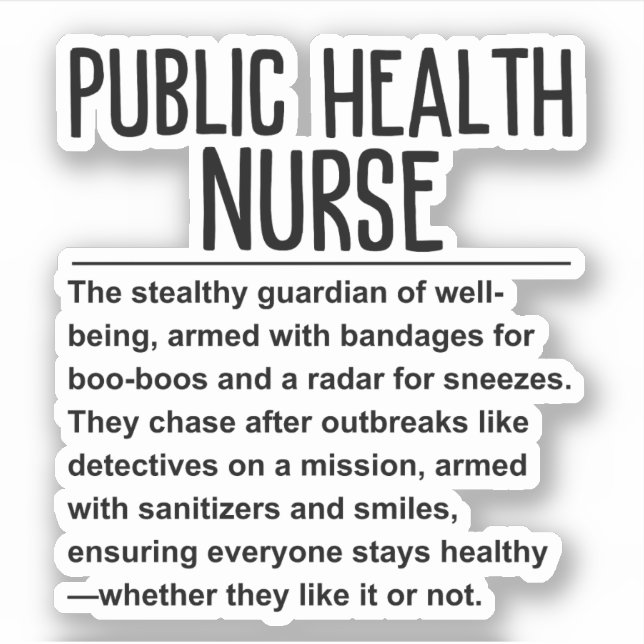 Pegatina Enfermero de salud pública (Anverso)