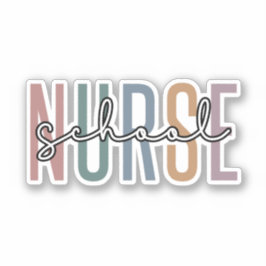 Pegatina Enfermero escolar | Enfermero escolar RN aprecio r