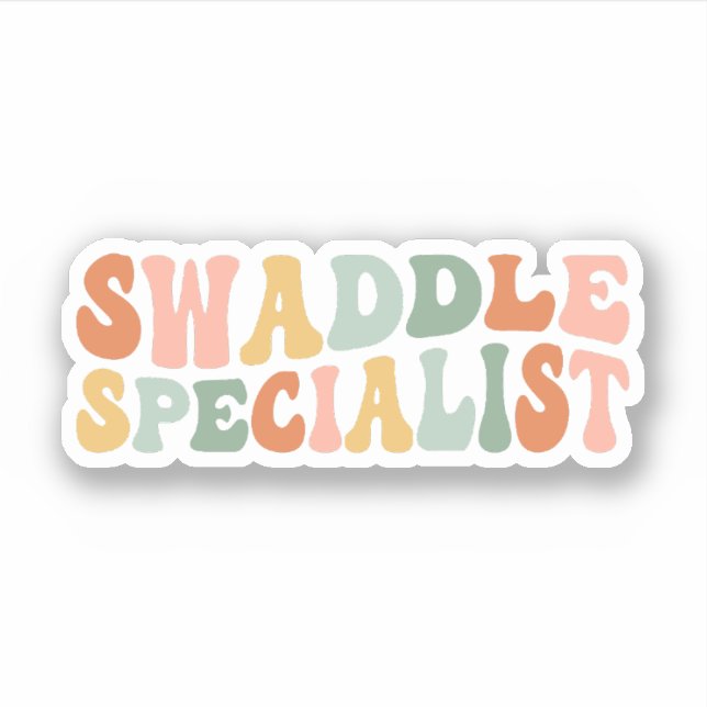 Pegatina Enfermero NICU Especializado en Swaddle, Enfermero (Anverso)