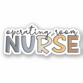Pegatina Enfermero o Apreciación de enfermera en sala de op