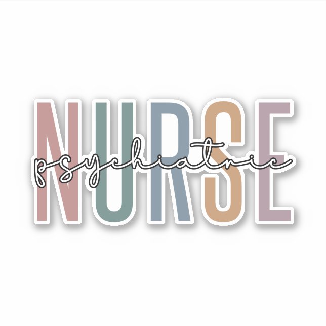 Pegatina Enfermero psiquiátrico | Regalos para enfermeras d (Anverso)