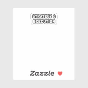 Pegatina Enfoque de éxito de la estrategia de ejecución del