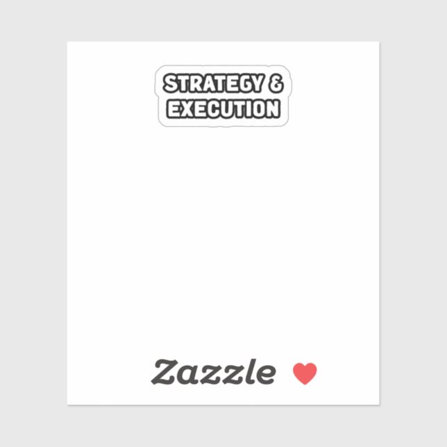 Pegatina Enfoque de éxito de la estrategia de ejecución del (Hoja)