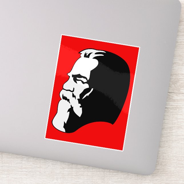 Pegatina Engels, Comunismo, Socialismo, Unión Soviética (Detalle)