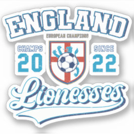 Pegatina England Lionesses Champions 2022 College Style