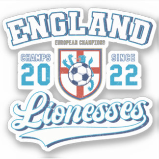 Pegatina England Lionesses Champions 2022 College Style