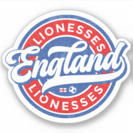 Pegatina England Lionesses Soccer Badge Round